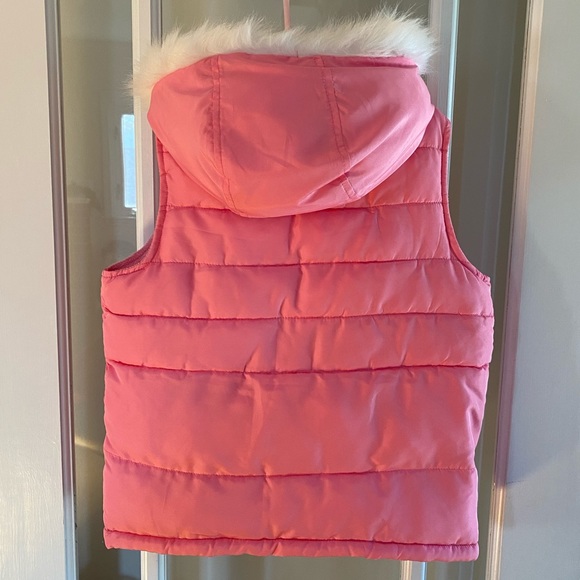 Gymboree pink hooded Cozy Cutie Puffer Vest 10–12 - Picture 3 of 10